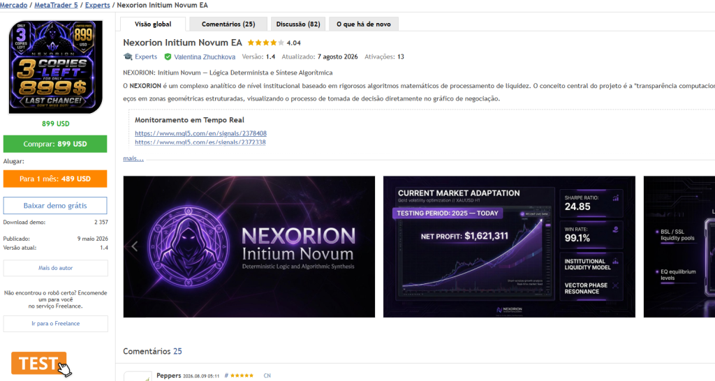 Nexorion Initium Novum EA v1.4-EA交易综合站